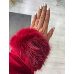 Elegant Plain Faux Fur Wrist Cuffs