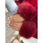 Elegant Plain Faux Fur Wrist Cuffs