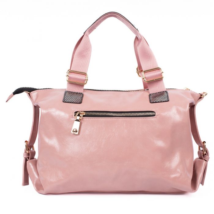 Trendy Teddy Bear Appliqué Shoulder Bag in Pink