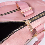 Trendy Teddy Bear Appliqué Shoulder Bag in Pink