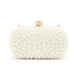Pearl Elegance Evening Clutch Bag in Ivory