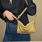 Glamour Metalic Evening Bag in Gold